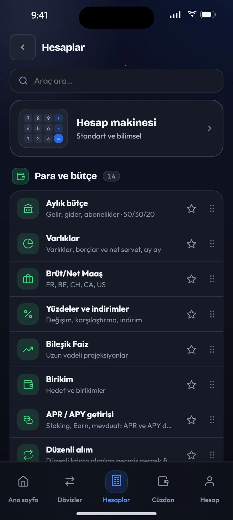 40+ hesap makinesi