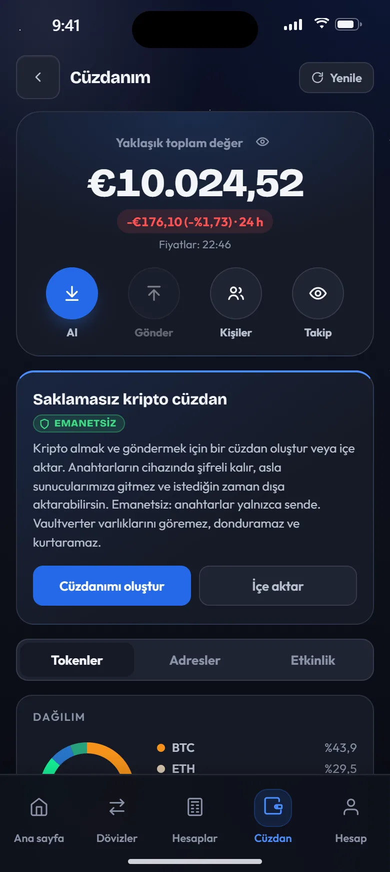 Saklamasız cüzdan
